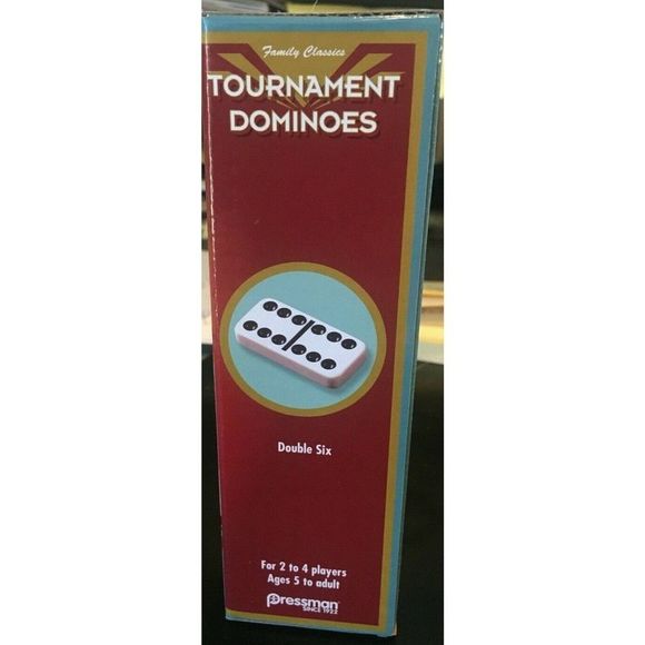 Family Classics Tournament Dominoes Double Six Crystalline Tiles in Storage Case - Picture 3 of 3